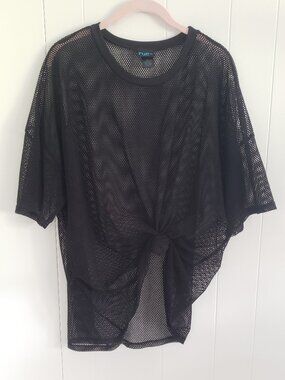Rue+ Fishnet Lace T-Shirt Size 2X
